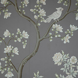 Aanbrengen klassieke betengeling en afgewerkt met handgeschilderd behang in Johan de Witthuis, Den Haag